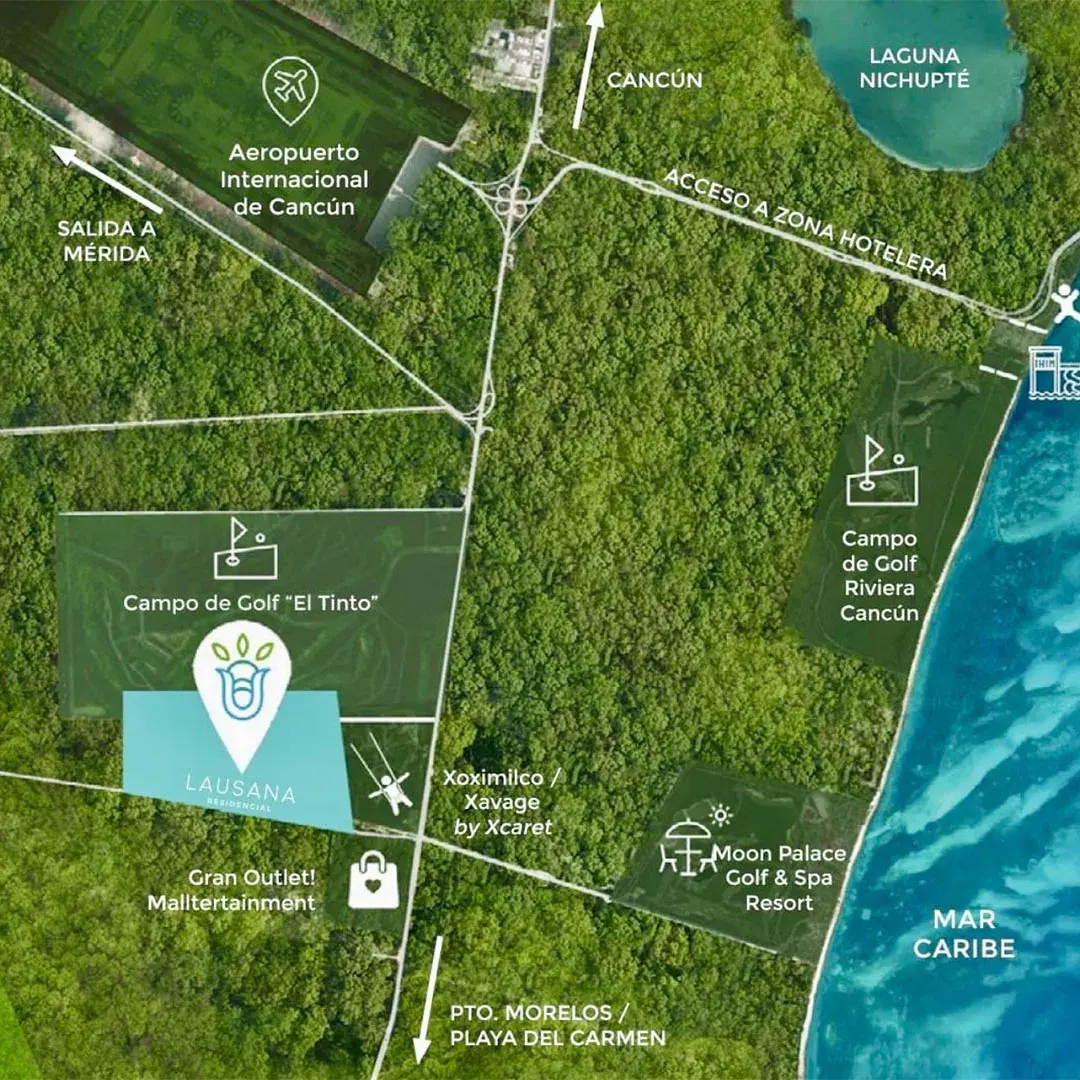 Terreno en Venta en Cancún, Residencial Lausana